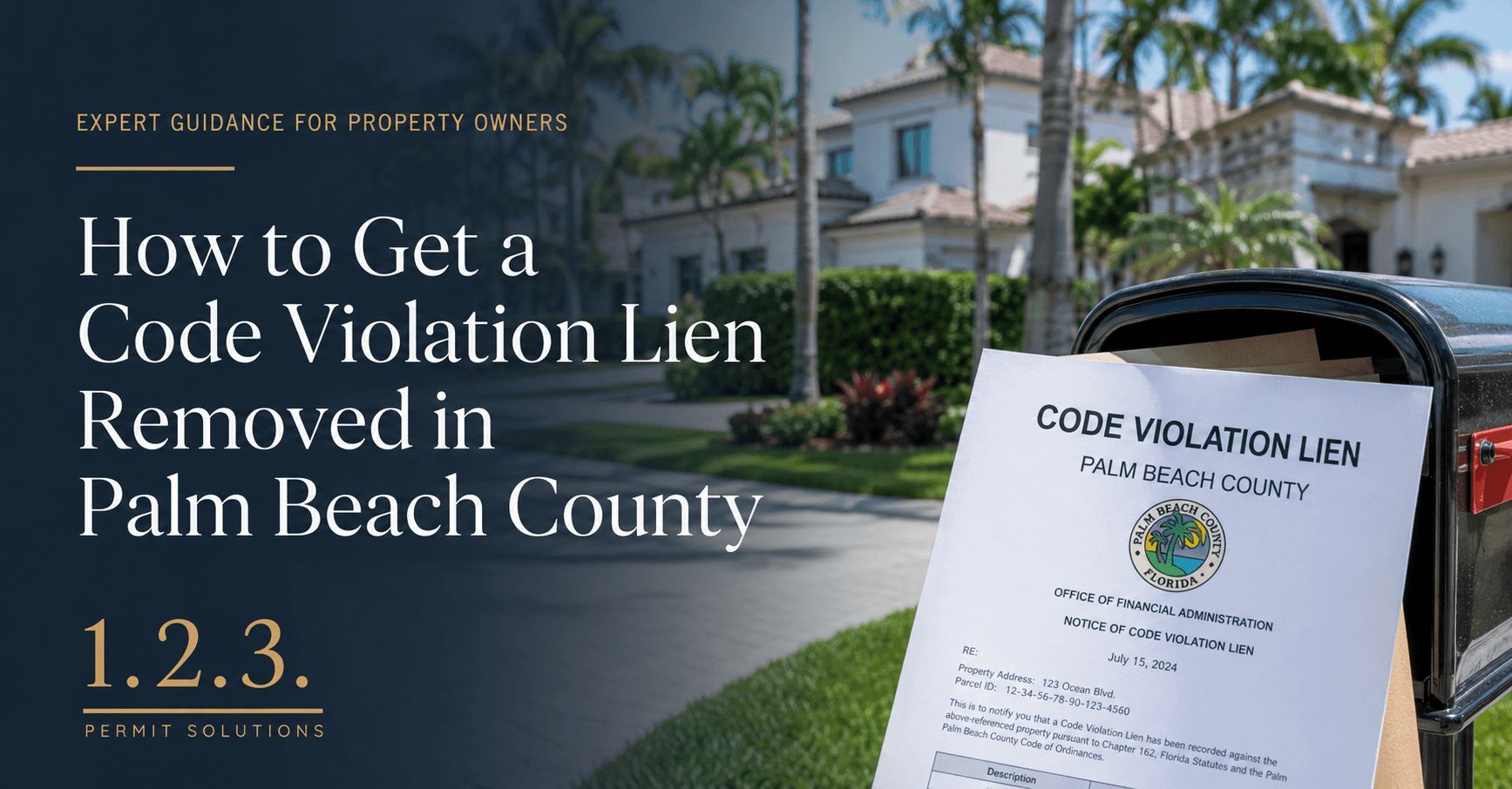 How to get violation removed in palm beach